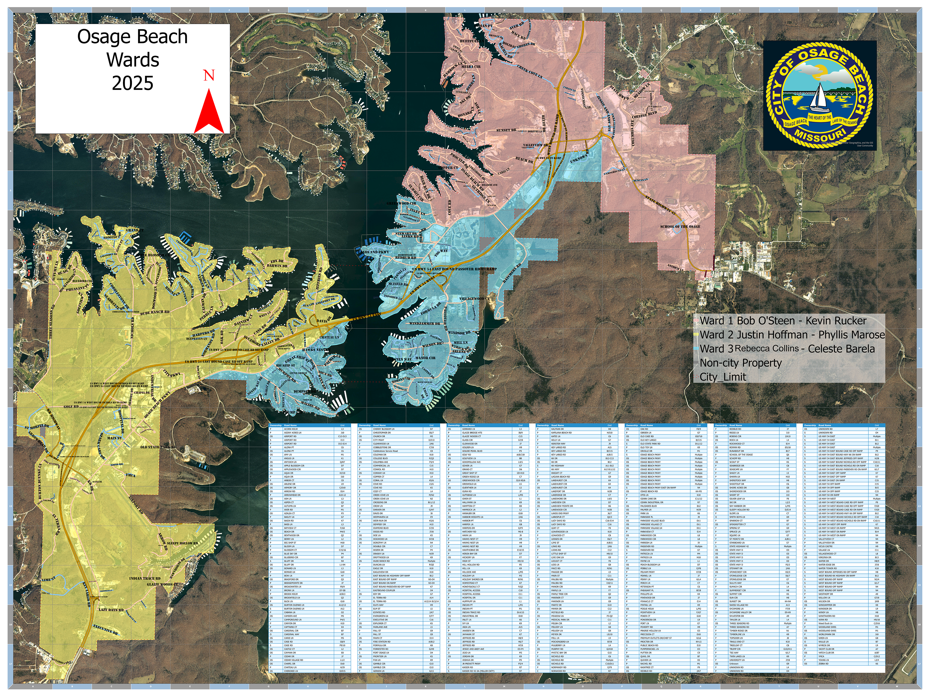 Osage Beach Ward Map 2025
